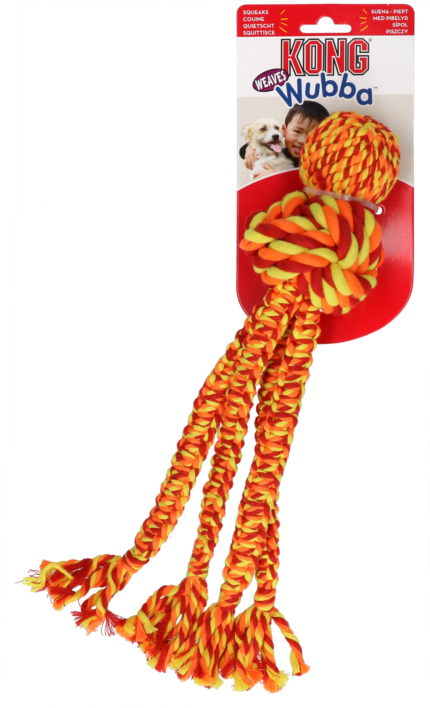 KONG Wubba Weaves mit Seil Assorti L