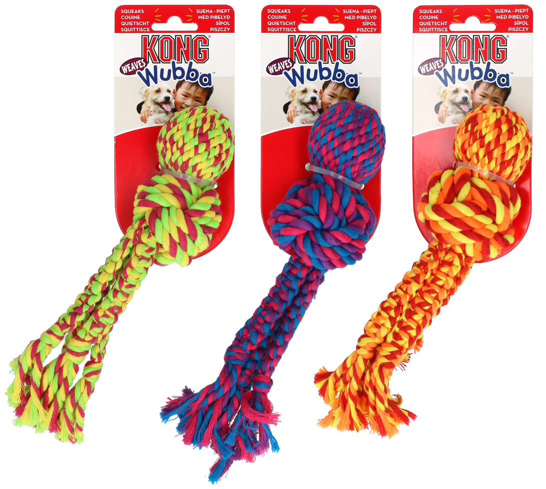 KONG Wubba Weaves mit Seil Assorti S