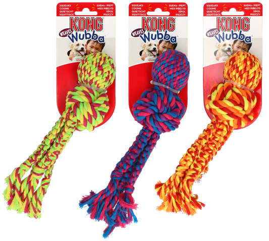 KONG Wubba Weaves mit Seil Assorti S