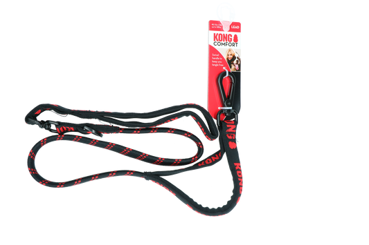 KONG Zero-Shock Leash Schwarz