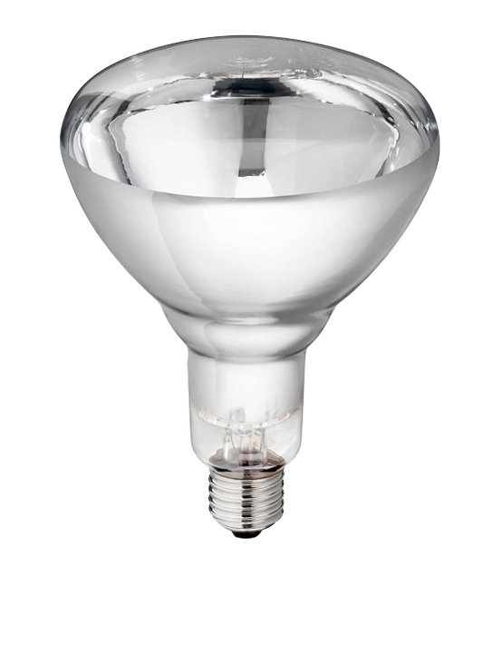 Hartglas Lampe 250 W - Weiß
