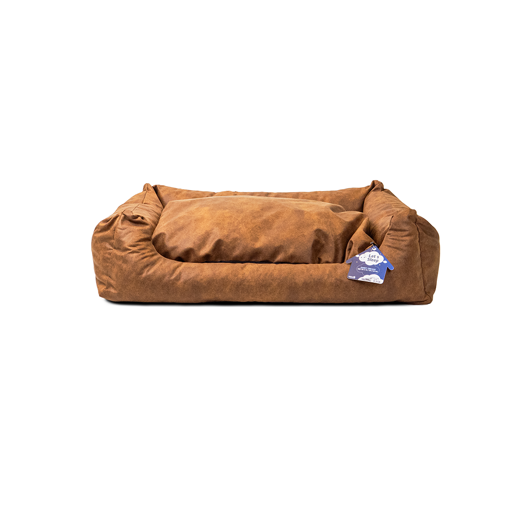 Let's Sleep Sweet Dreams Hundekorb Mit Kissen XL Cognac