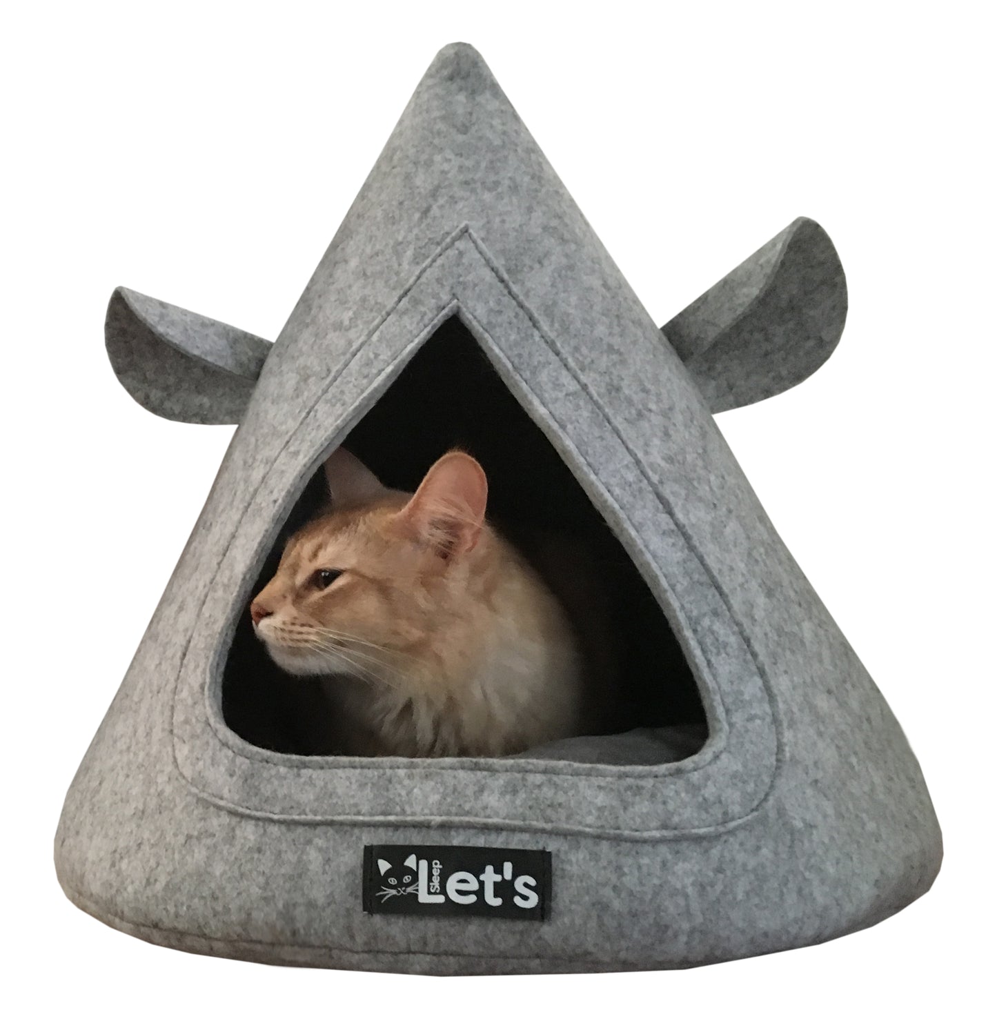 Let's sleep Pet Cave TeePee Grau