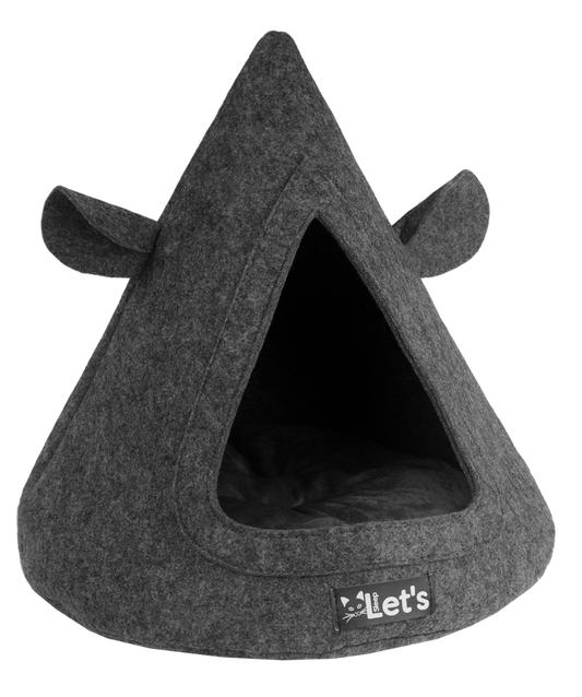 Let's sleep Pet Cave TeePee Anthrazit
