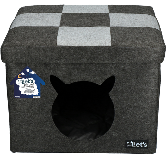 Let's sleep Pet Cube Helles/Dunkelgrau