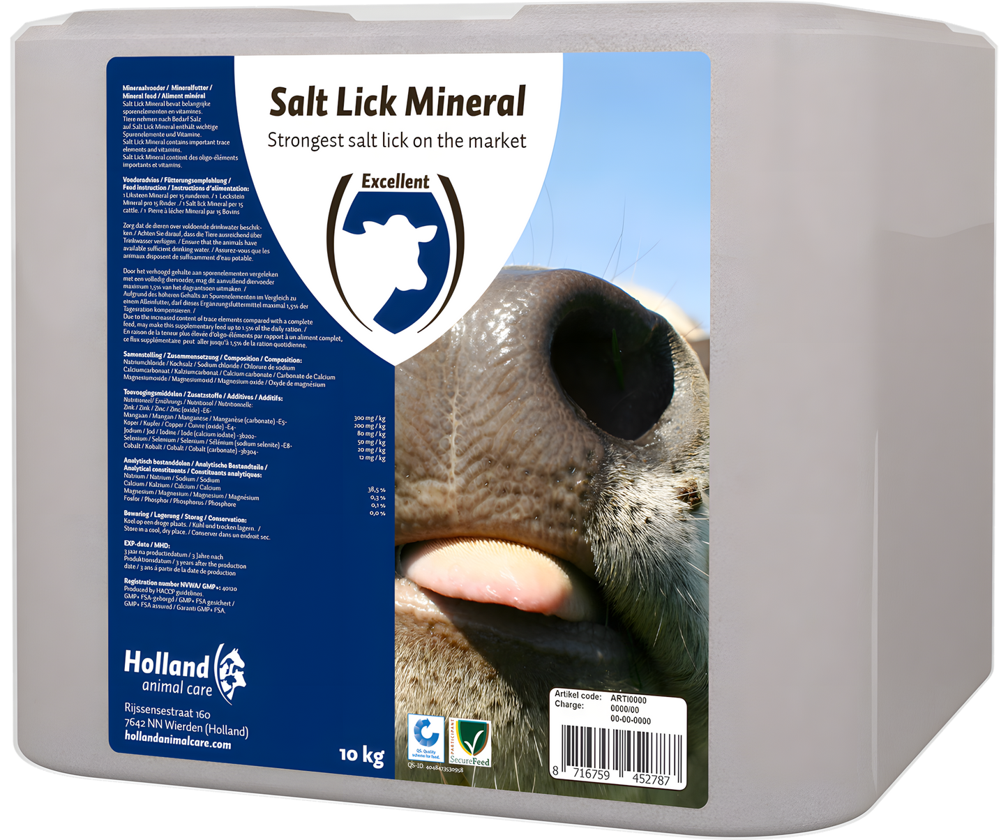 Excellent Leckstein Mineral Rindvieh 10 kg by Hoffreund