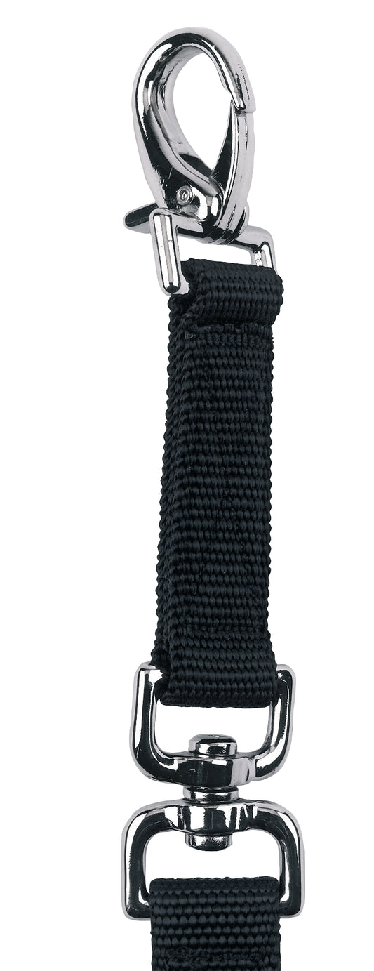 Longierleine lux schwarz mit Karabiner