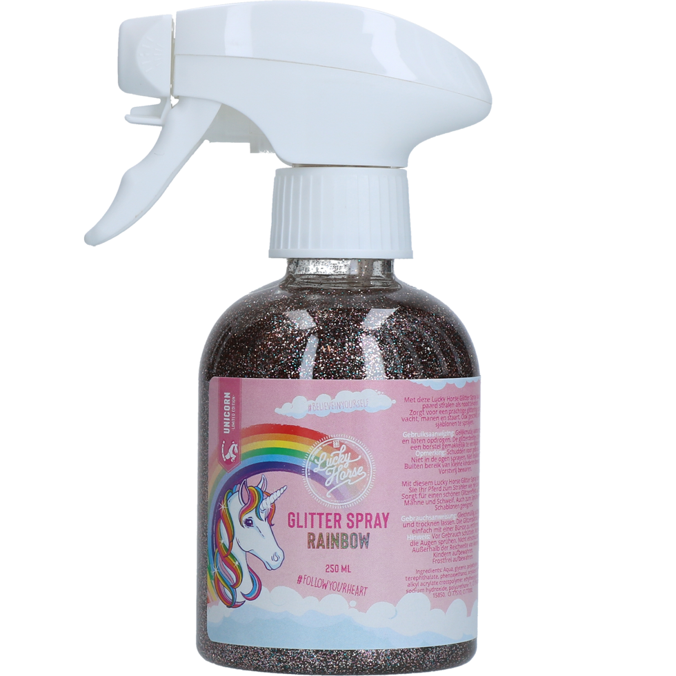 Lucky Horse Unicorn Glitzerspray Regenbogen
