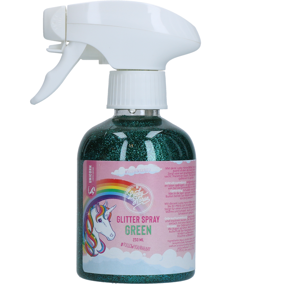 Lucky Horse Unicorn Glitzerspray Grün