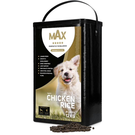 Max Puppy Gepresste Pellets Huhn & Reis 12 kg