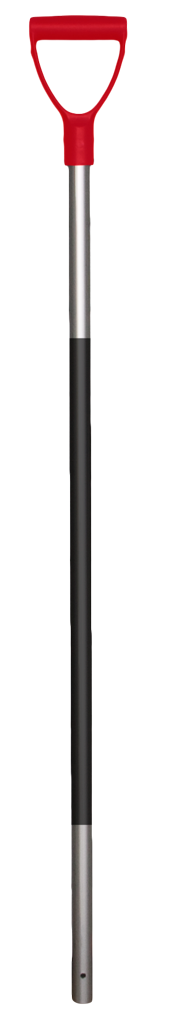 Mistgabelstiel Aluminium 115 cm mit Gummigriff Roter Griff
