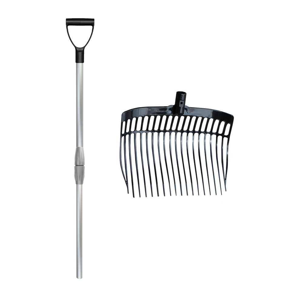 Dunggabel mit Stiel Schwarz