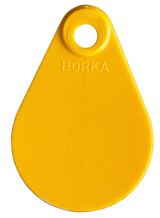 Nackenlabel blanko gelb