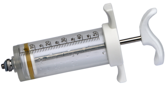 Nylon Spritze 5ml Gewindeansatz 50 ml