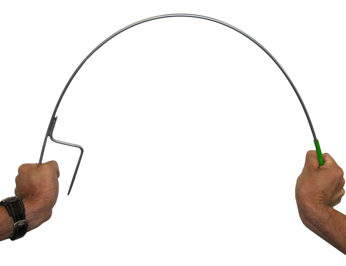 Federstahlpfahl mit Öse, rund 110 cm, grün