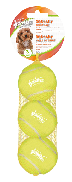 Pawise Squeaky Tennis Ball 3-pack