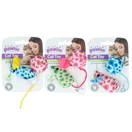 Pawise Cat Toy - Mice & Ball