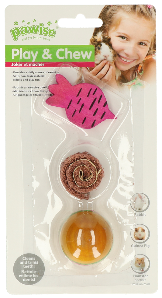 Pawise Wooden Loofah Pretty Toys No2