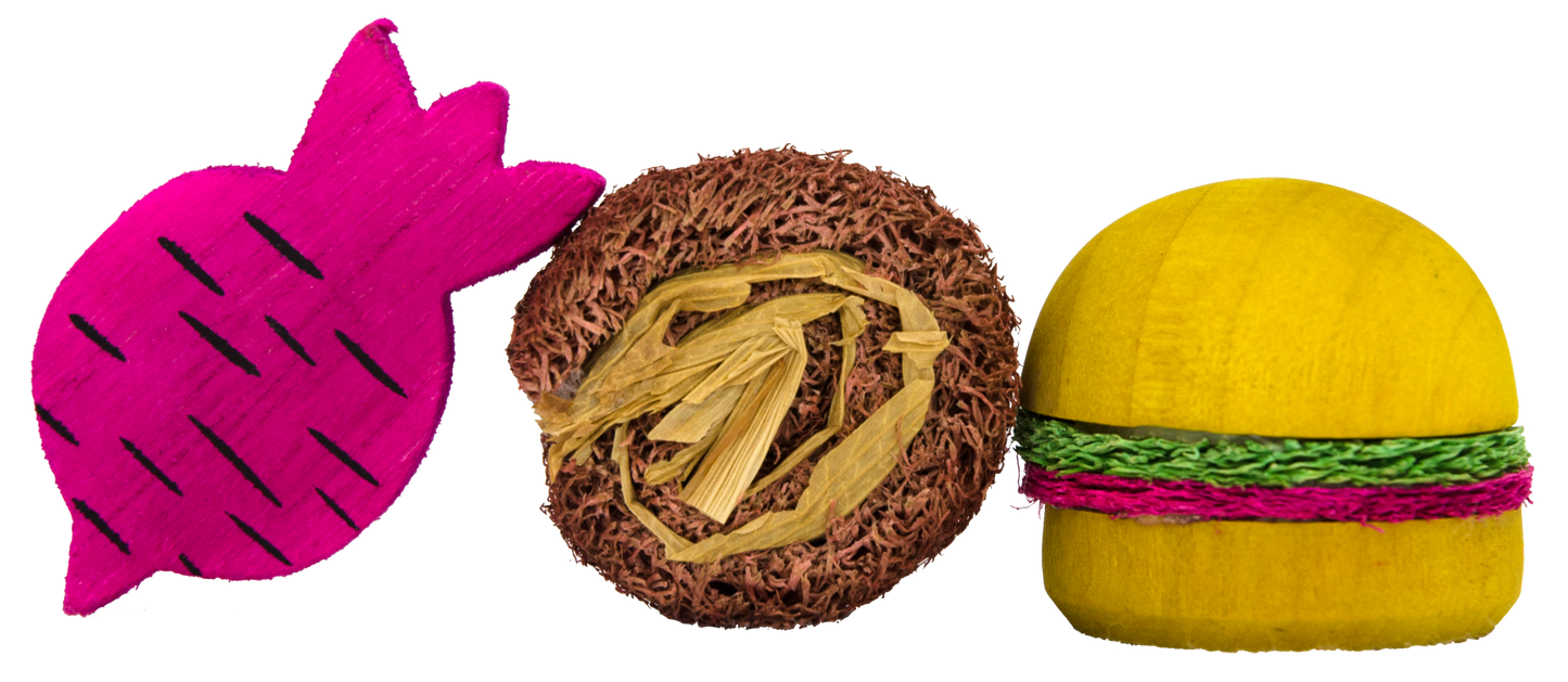 Pawise Wooden Loofah Pretty Toys No2