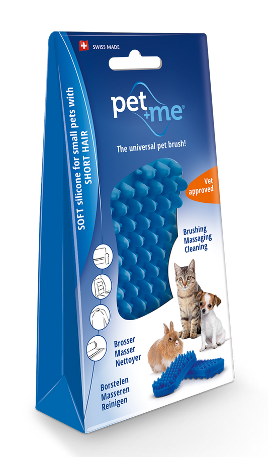 Pet+Me Cat Hair Brush Kurzhaar Blau