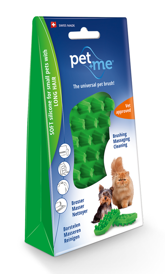 Pet+Me Cat Hair Brush Langhaar Grün