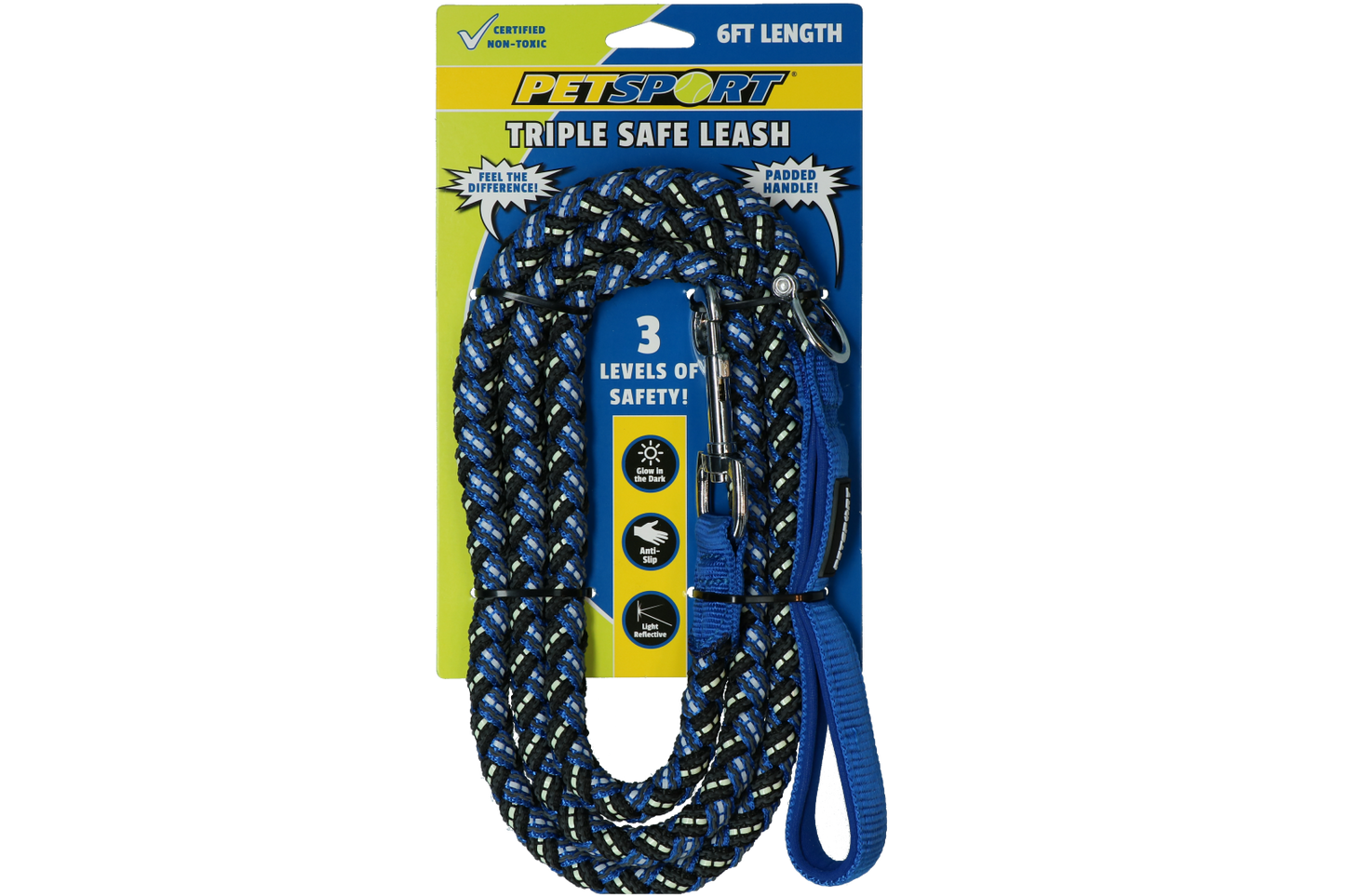 Petsport Triple Safe Leash Blau 1,8 m
