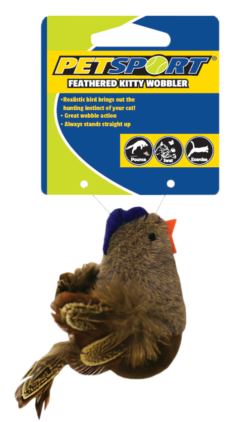 Petsport Feathered Kitty Wobbler Braun
