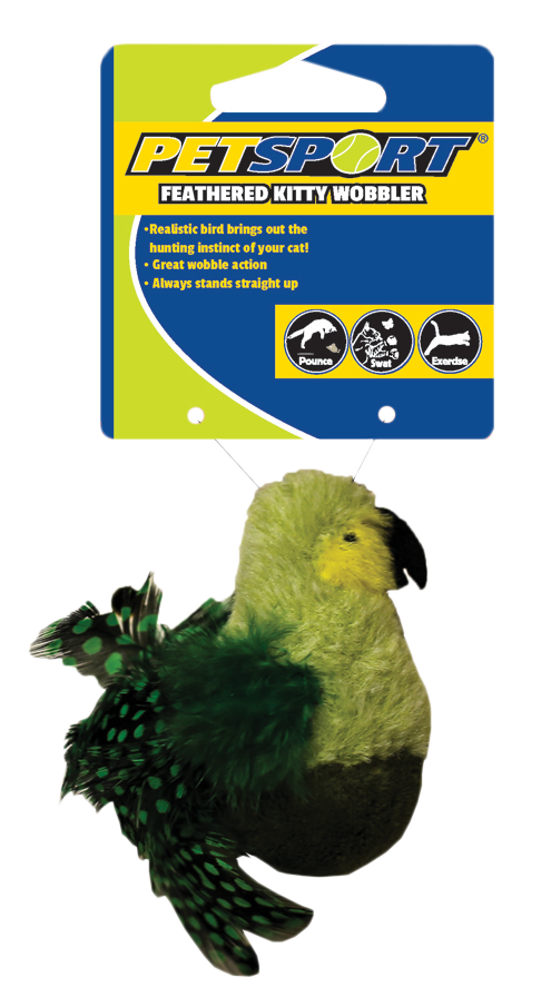 Petsport Feathered Kitty Wobbler Grün