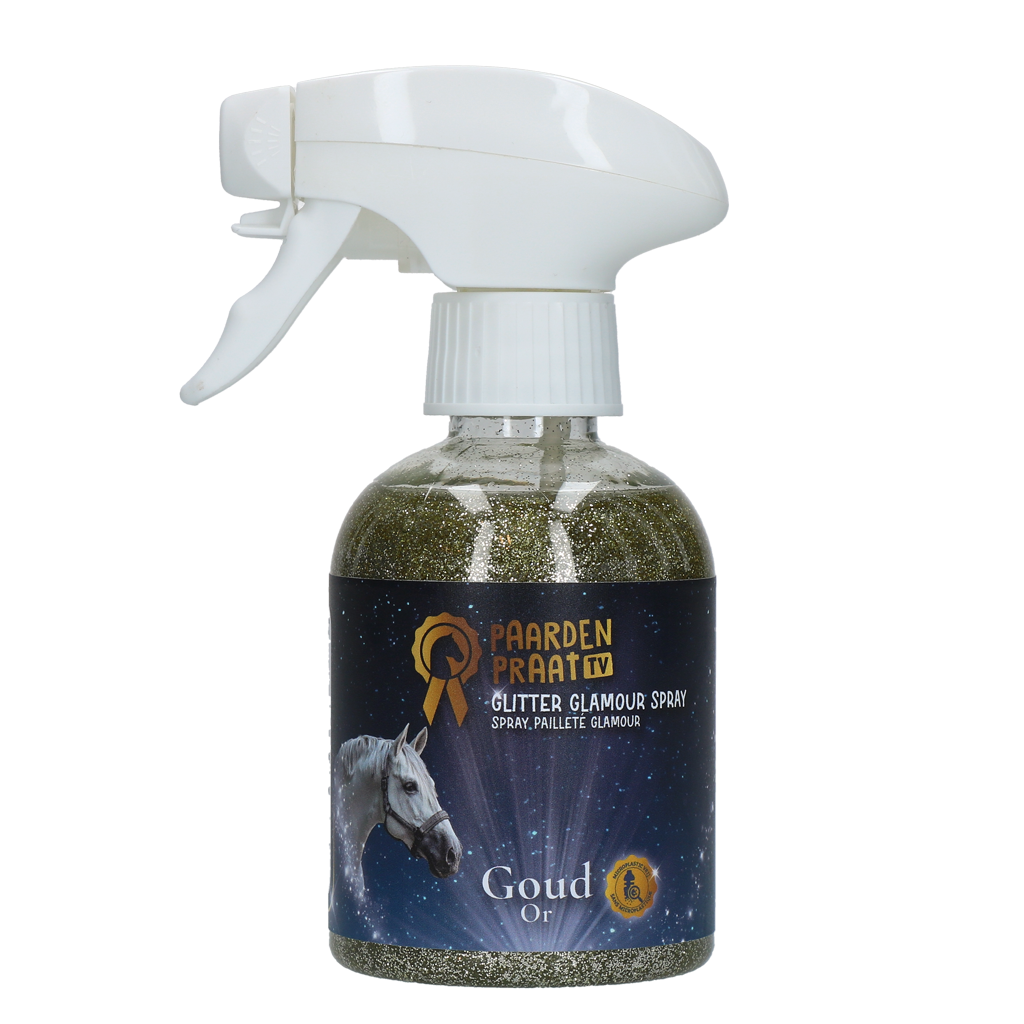 Paardenpraat TV Glitter Glamour Spray Gold