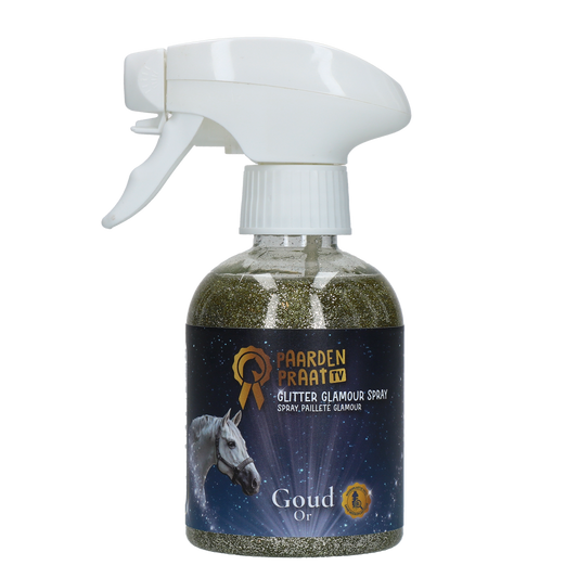 Paardenpraat TV Glitter Glamour Spray Gold