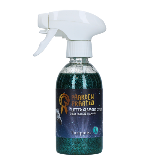 Paardenpraat TV Glitter Glamour Spray Türkis