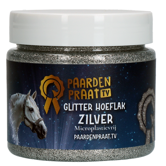 Paardenpraat TV Glitzer Huflack Silber