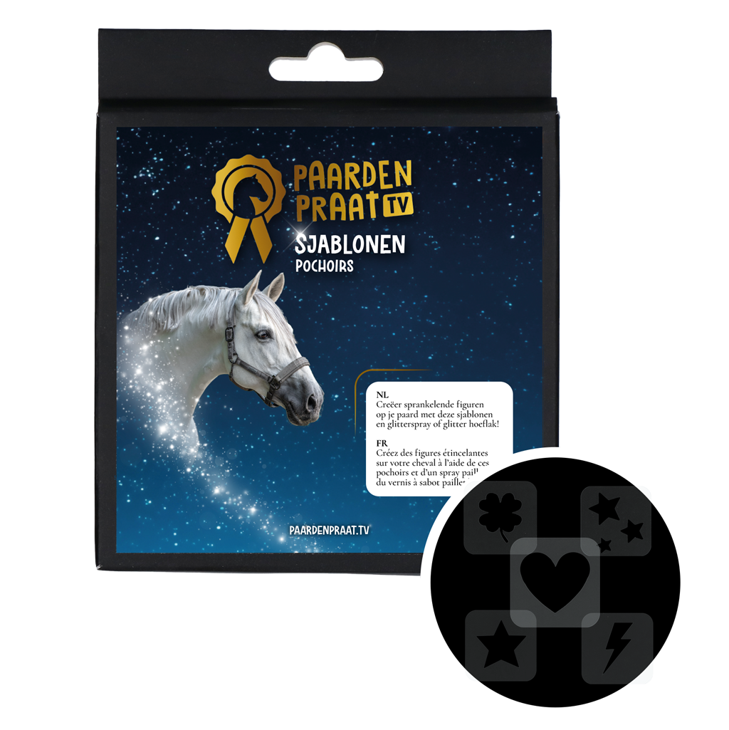 Paardenpraat TV Sjablonen 5 Stück