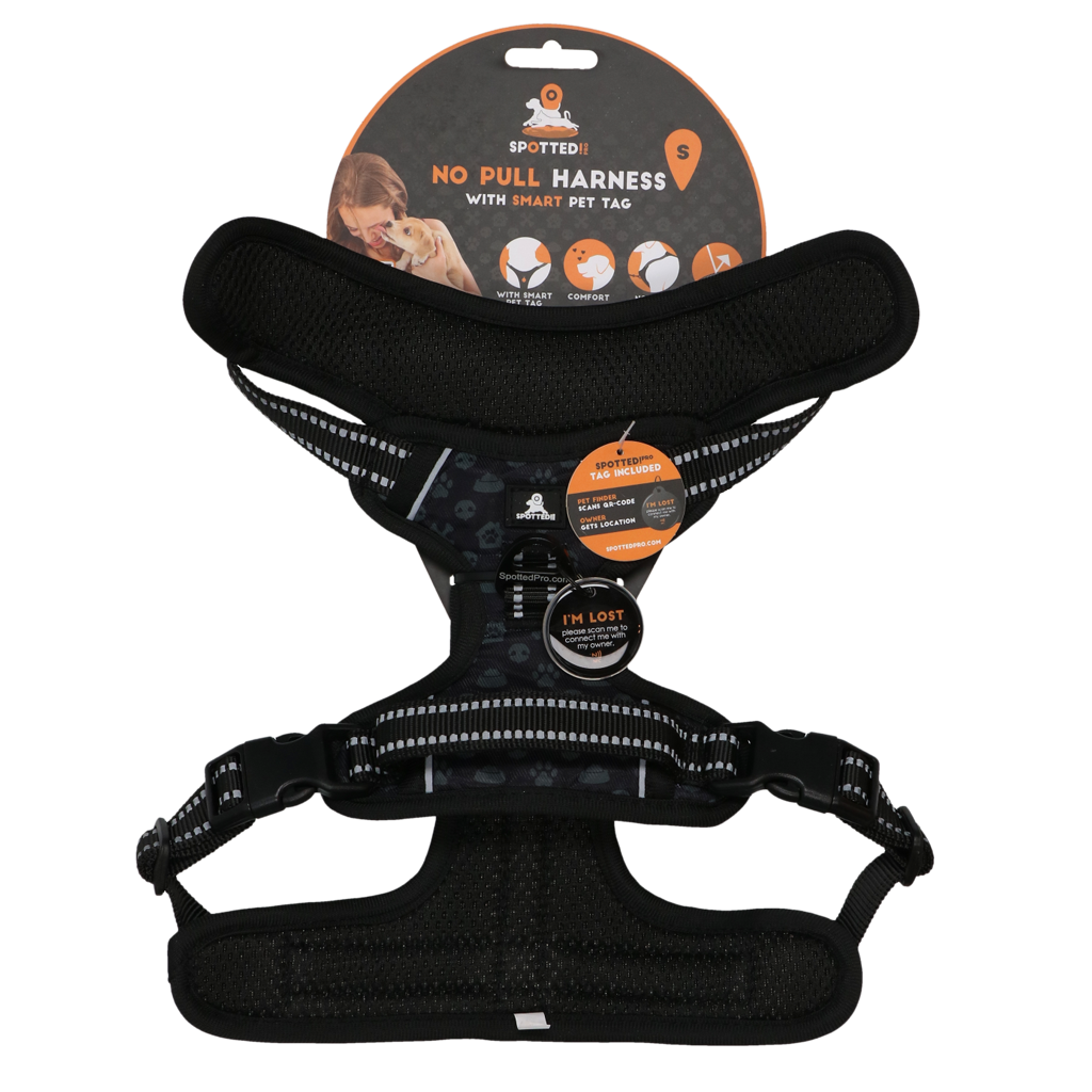 Spotted! Pro No Pull Harnas Dunkelgrau S