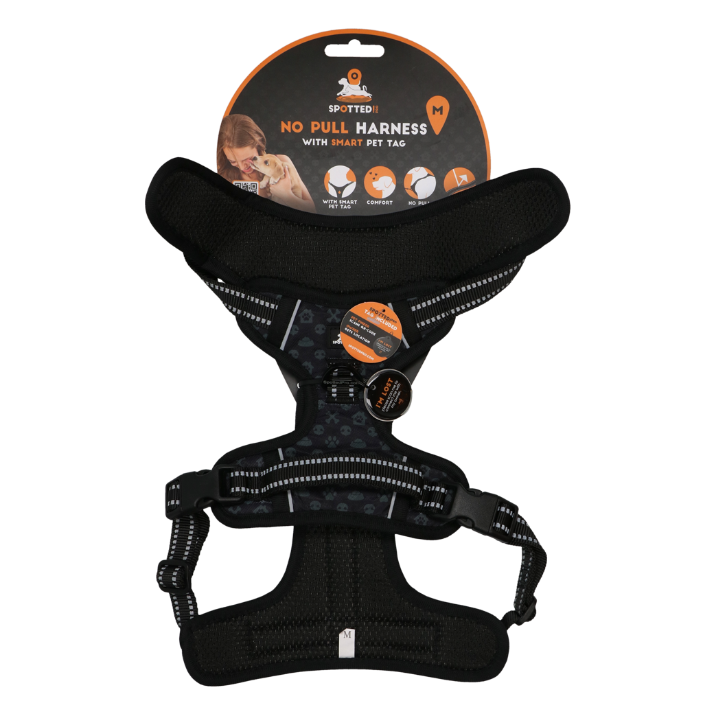 Spotted! Pro No Pull Harnas Dunkelgrau M