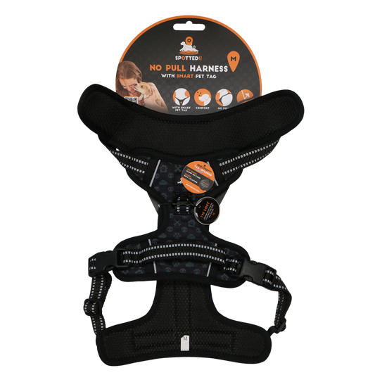 Spotted! Pro No Pull Harnas Dunkelgrau M
