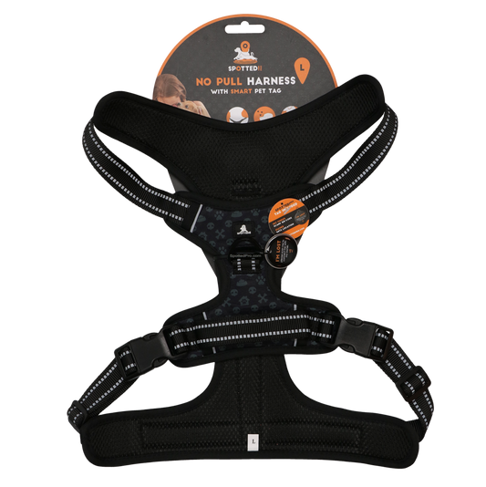 Spotted! Pro No Pull Harnas Dunkelgrau L