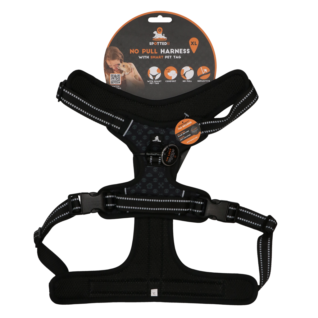 Spotted! Pro No Pull Harnas Dunkelgrau XL