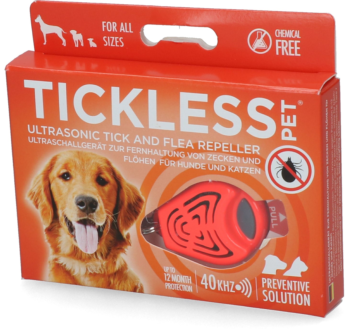 Tickless Pet Mindestschutz von 6 Monaten Orange