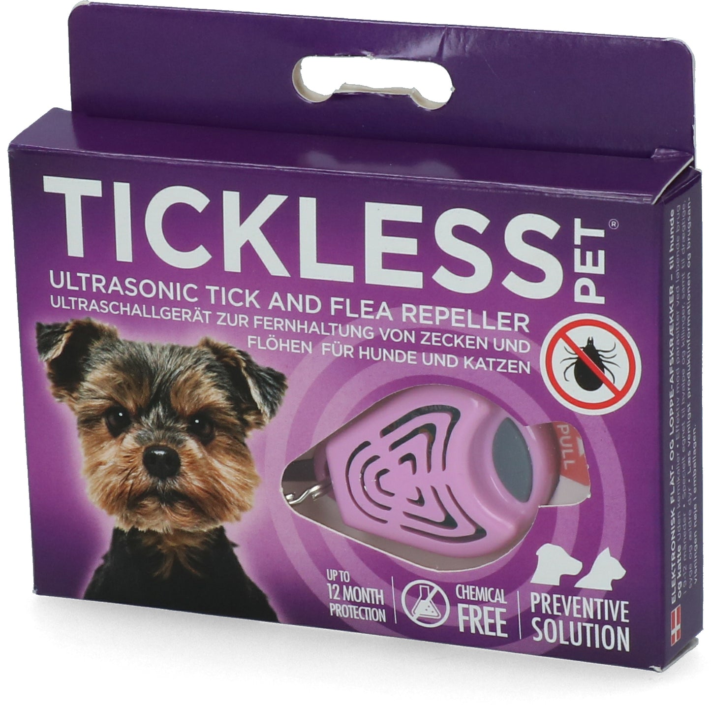 Tickless Pet Mindestschutz von 6 Monaten Rosa