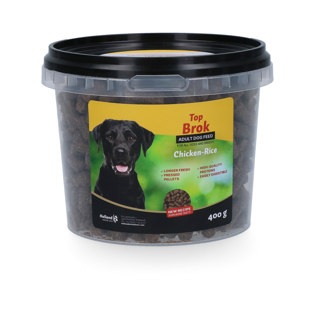 Topbrok Hund Gepresste Pellets Huhn & Reis 400 g
