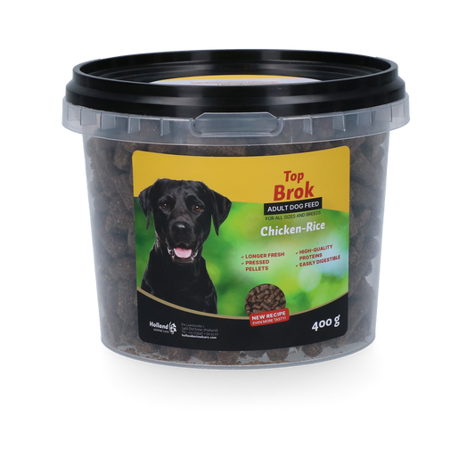 Topbrok Hund Gepresste Pellets Huhn & Reis 400 g