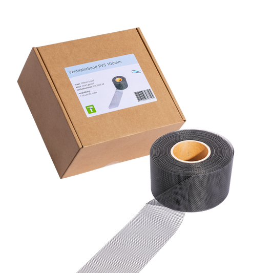 Belüftungsband Edelstahl Schwarz 30 m x 10 cm
