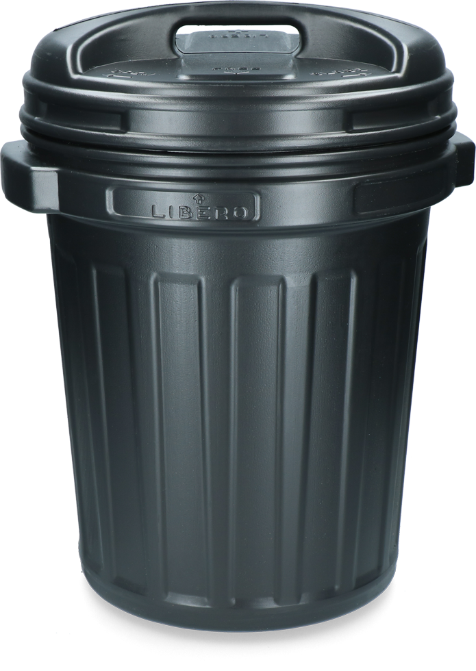 Futtertonne mit Drehverschluß 40 Liter Black Schwarz