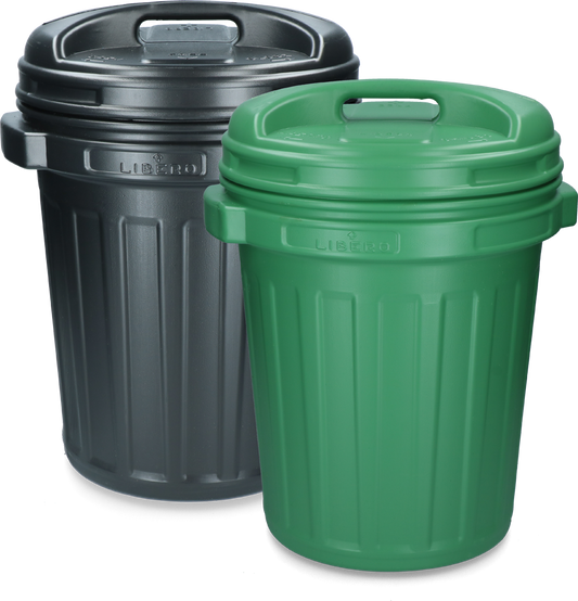 Futtertonne mit Drehverschluß 40 Liter Black Schwarz