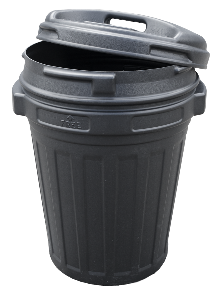 Futtertonne mit Drehverschluß 70 Liter Schwarz