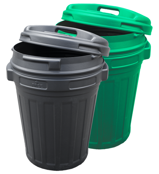 Futtertonne mit Drehverschluß 70 Liter Schwarz